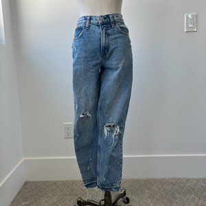 Abercrombie The Mom High Rise Ripped Jeans